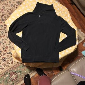 G-Star Raw Men's Black Funnel-Neck Pullover Sweatshirt